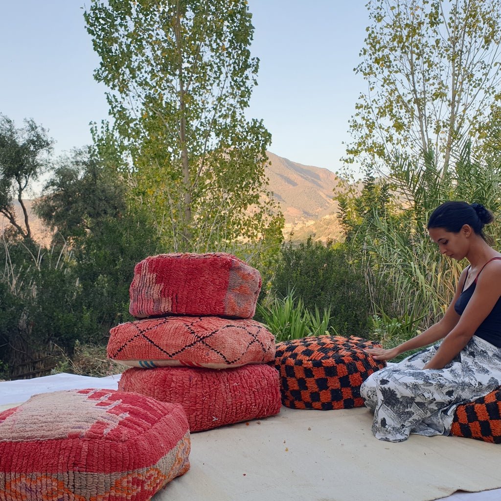 Floor Pillows Moroccan Poufs for Unique Home Comfort OunizZ