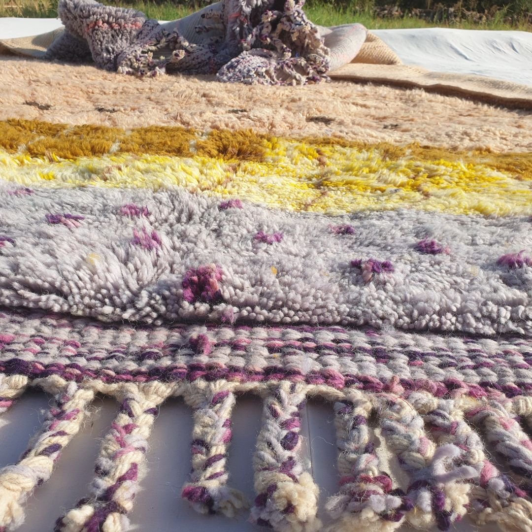 Belada - Luxury Dusty Rose Moroccan Rug 6x9 - Handmade Beni Mrirt Shag Rug | 6'82x9'41 ft - 208x287 cm - OunizZ