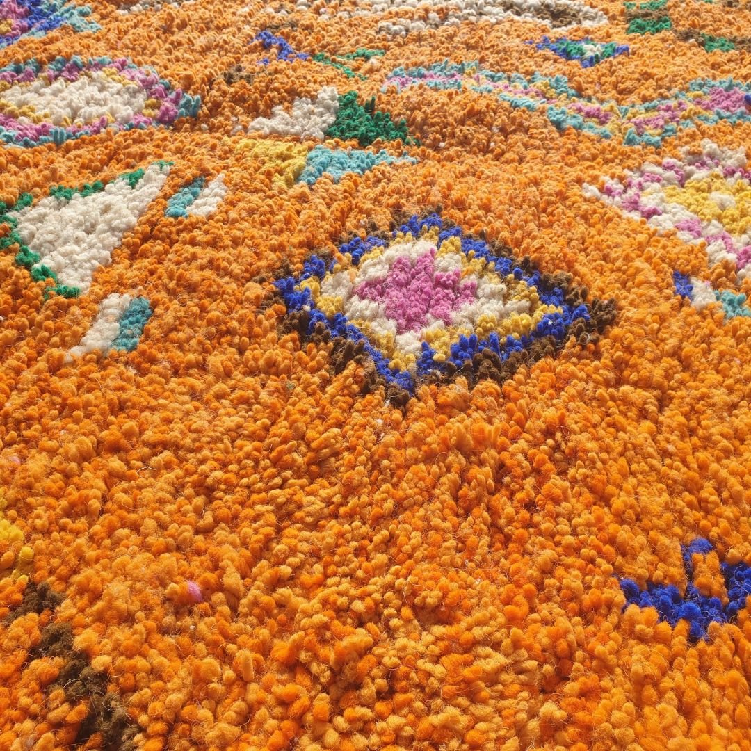 Berbaria - Colorful Boujaad Rug 6x10 ft Berber Geometric | 6'80x10' Ft | 207x306 cm - OunizZ