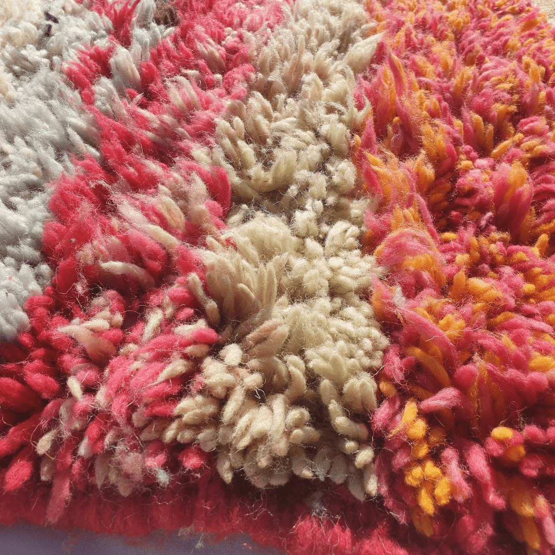 Customized Mabia | Oversized Red Moroccan Rug 8x10 ft | Authentic Handmade Boujad Berber Living room Rug - OunizZ