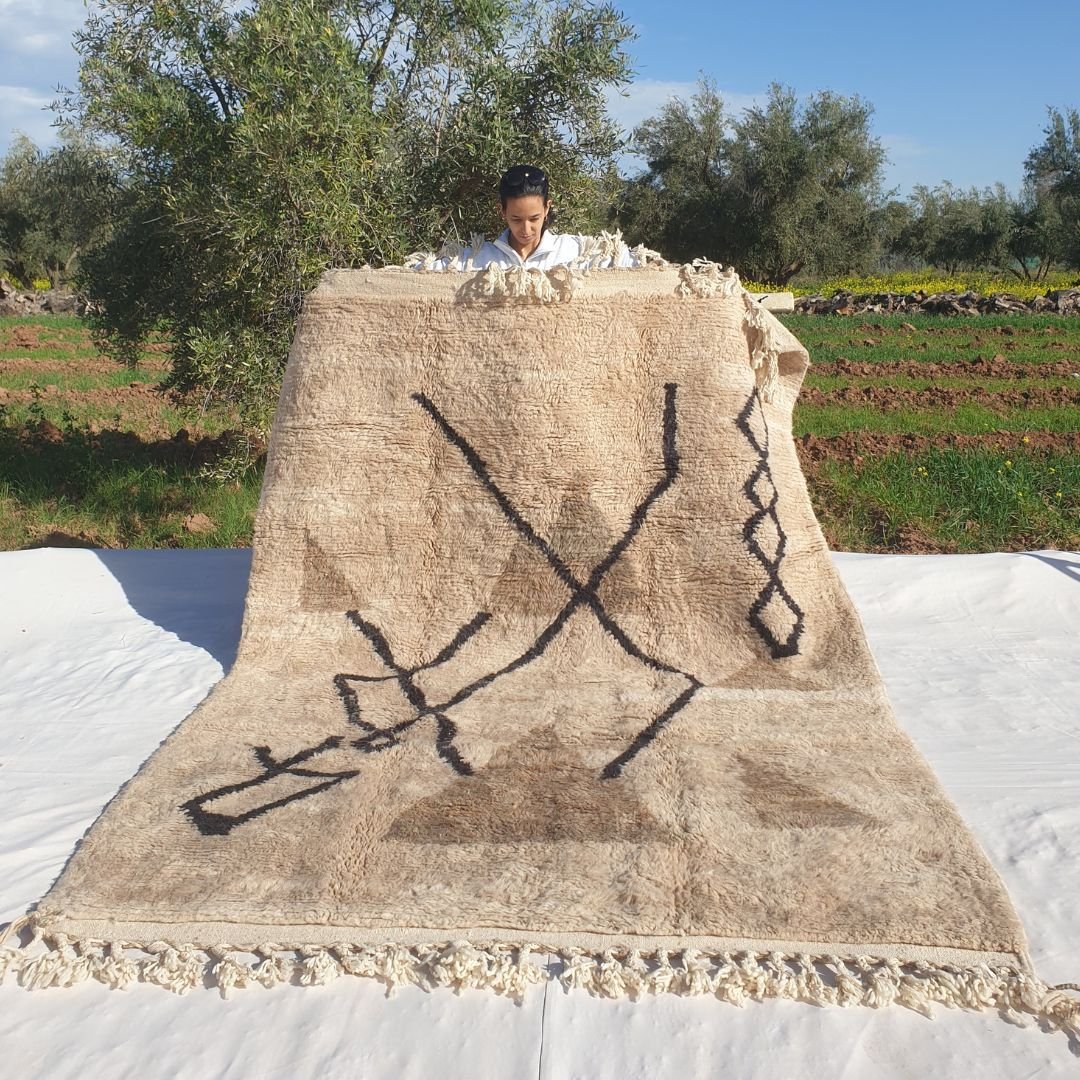 モロッコ　Beni Ourain Beni ourain runner Moroccan rug - 3.12 x 6.07 ft / 95 x 185 cm