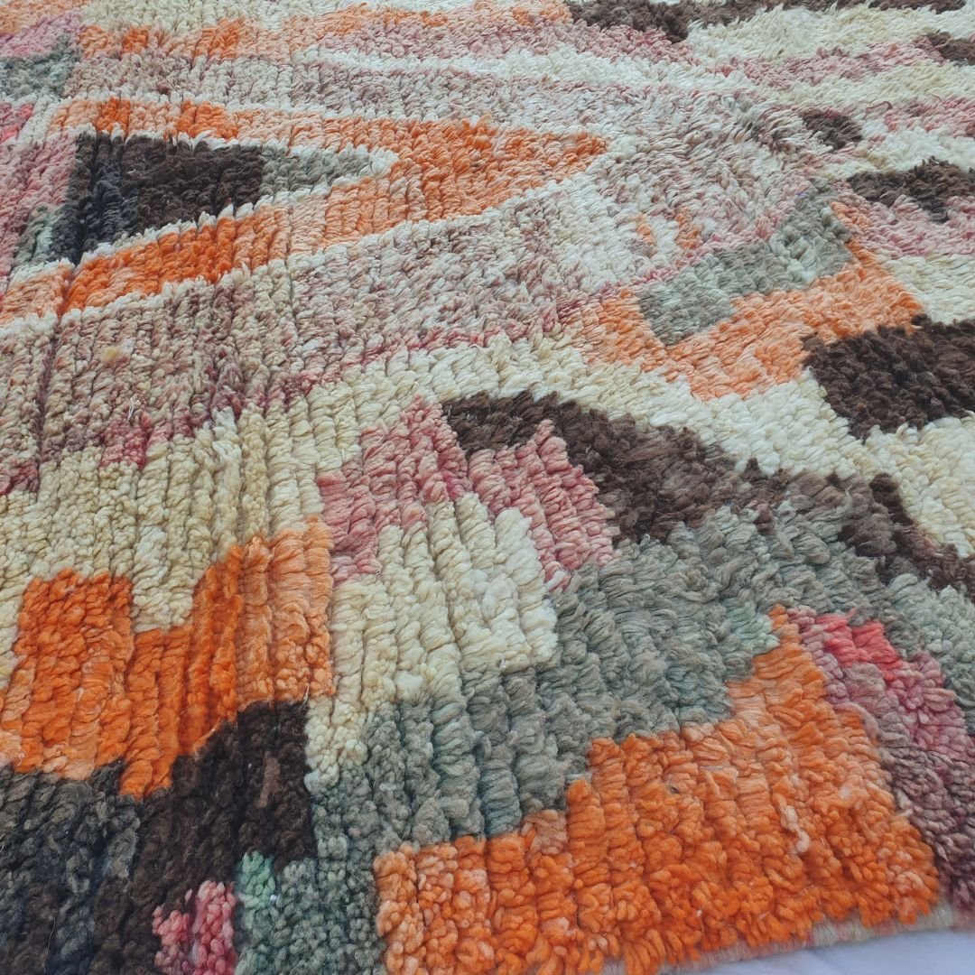 Ghikada - Vibrant Abstract 6x10 Boujad Moroccan Rug - Handwoven Multicolor Berber Wool Carpet | 6'43x10'14 Ft | 196x309 cm - OunizZ