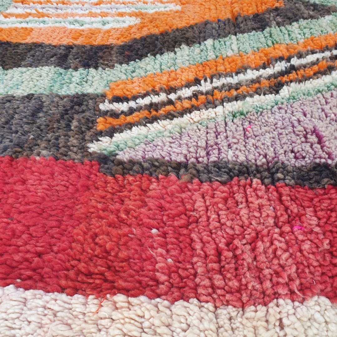 Jardia - Multicolored Boujad Moroccan Rug 6x10 | Authentic Berber handmade Moroccan Carpet | 6'70x10'53 Ft | 204x321 cm - OunizZ