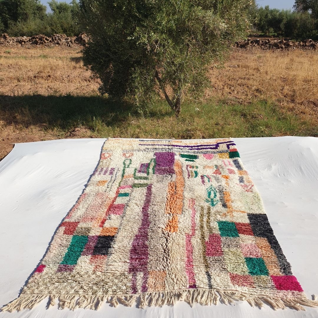 Kafla - Boujad 6x9 Moroccan Rug Berber Handmade | 6'50x9'78 Ft | 198x298 cm - OunizZ