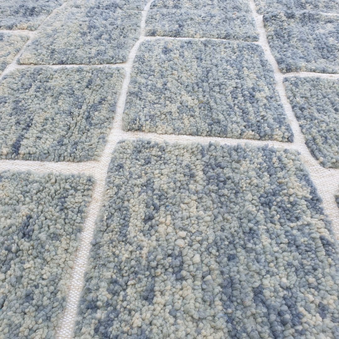 Kharafa | Authentic Soft Beni Ourain 7x9 Berber Moroccan Rug | Handmade Wool Carpet | 7'x9'65 Ft | 213x294 cm - OunizZ