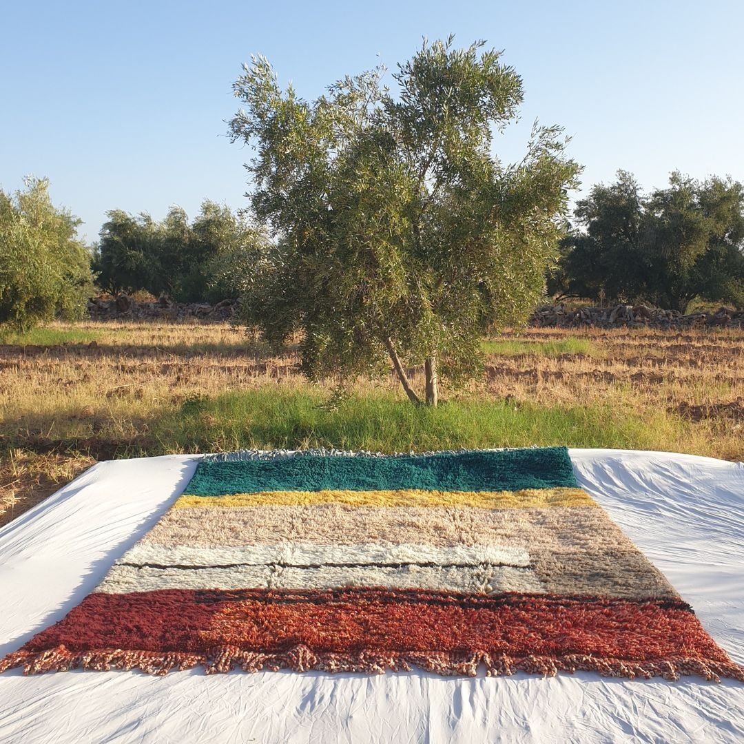 Kimma | Luxurious Beni Mrirt Authentic Moroccan Rug 8x10 (Super Soft Super Thick) | 8'39x10' Ft | 256x295 cm - OunizZ