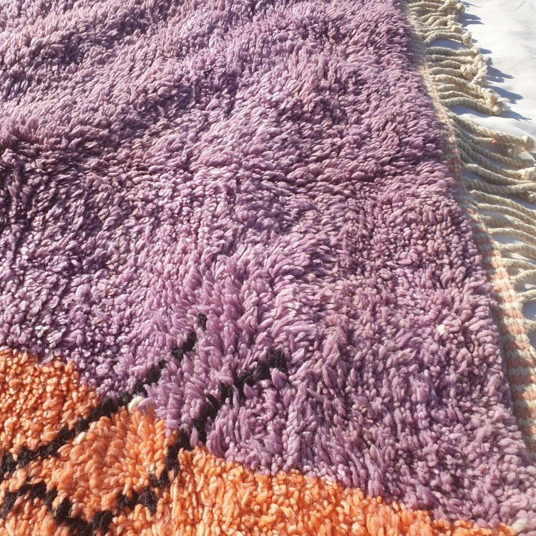 Kissmi - Abstract Beni Mrirt Luxurious 6x9 Moroccan Rug Ultra Soft & Thick | Berber Handmade Wool Carpet | 6'9"x9'4" Ft | 207x285 cm - OunizZ