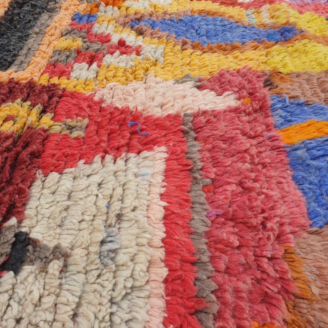 Lmida - Multicolored Moroccan Rug 8x11 Boujad | Authentic Berber Rug | 8'x11'42 Ft | 242x348 cm - OunizZ