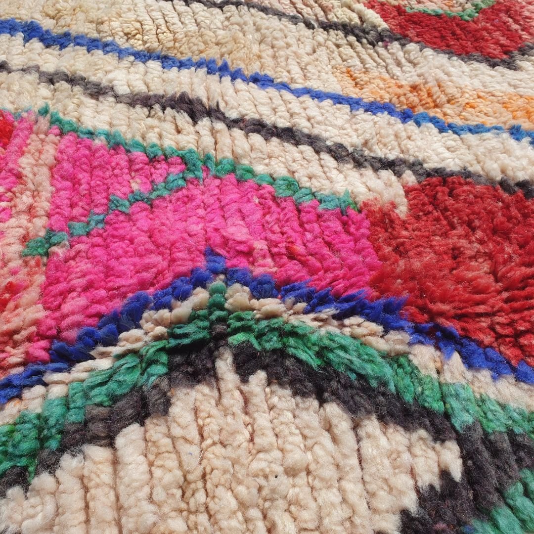 Mchana - Multicolored Boujad 5x8 Moroccan Rug | Authentic Berber Living room & Bedroom Rug | 5'05x8'53 Ft | 154x260 cm - OunizZ