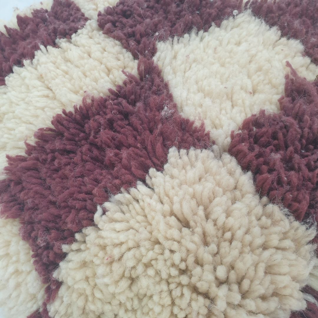 New Handcrafted Moroccan Pouf – Classic Checkered Floor Cushion 24x24x8 inch | 60x60x20 cm - OunizZ