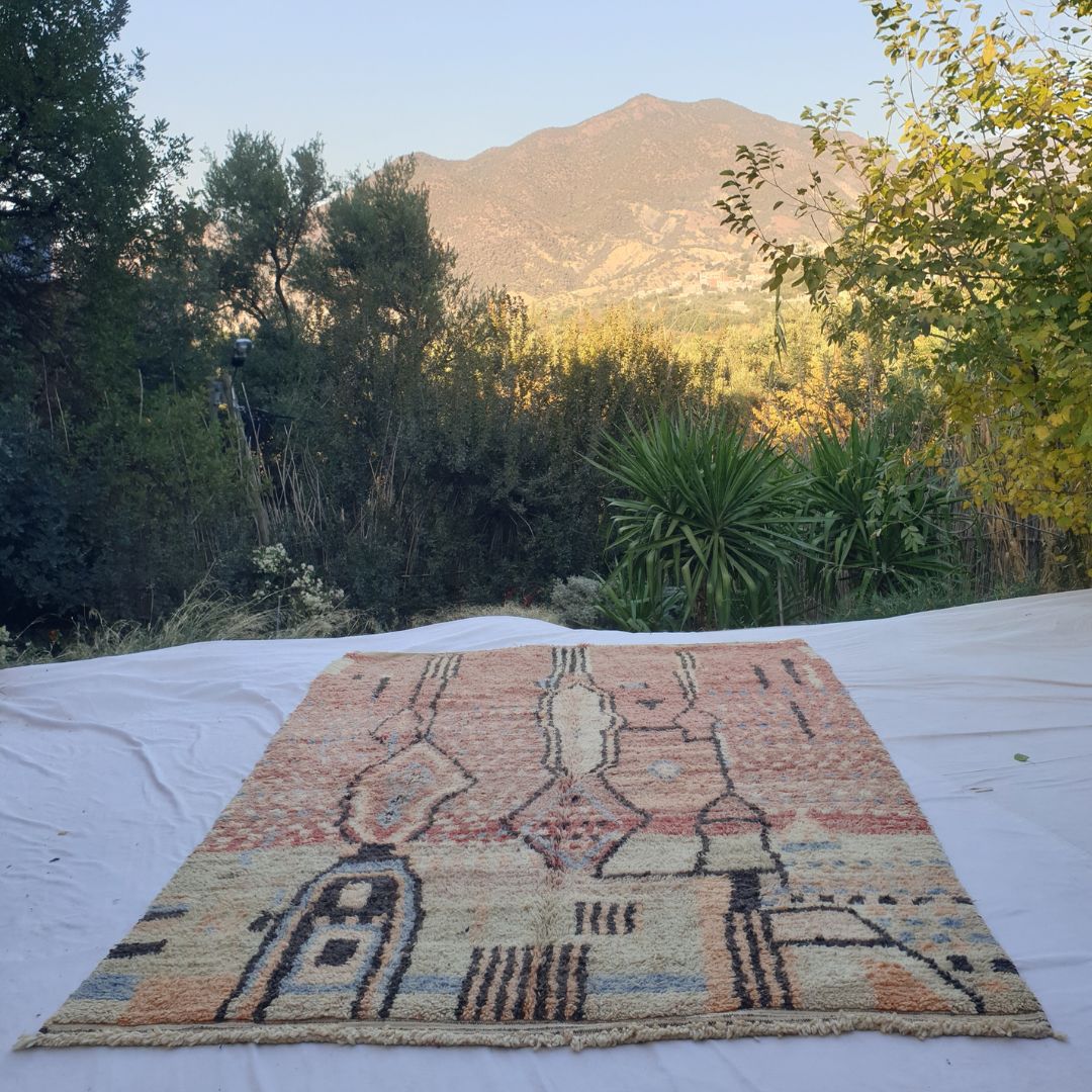 Ntmina - Berber Red Moroccan Rug 8x11 | Authentic Boujaad Rug | 8'07x11'22 Ft | 246x342 cm - OunizZ