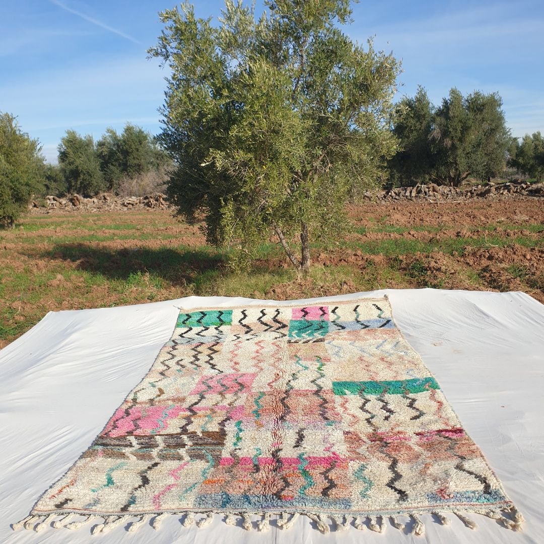 Stacha - Berber Moroccan Rug 6x10 Boujaad Handmade | 6'30x10'83 Ft | 192x330 cm - OunizZ