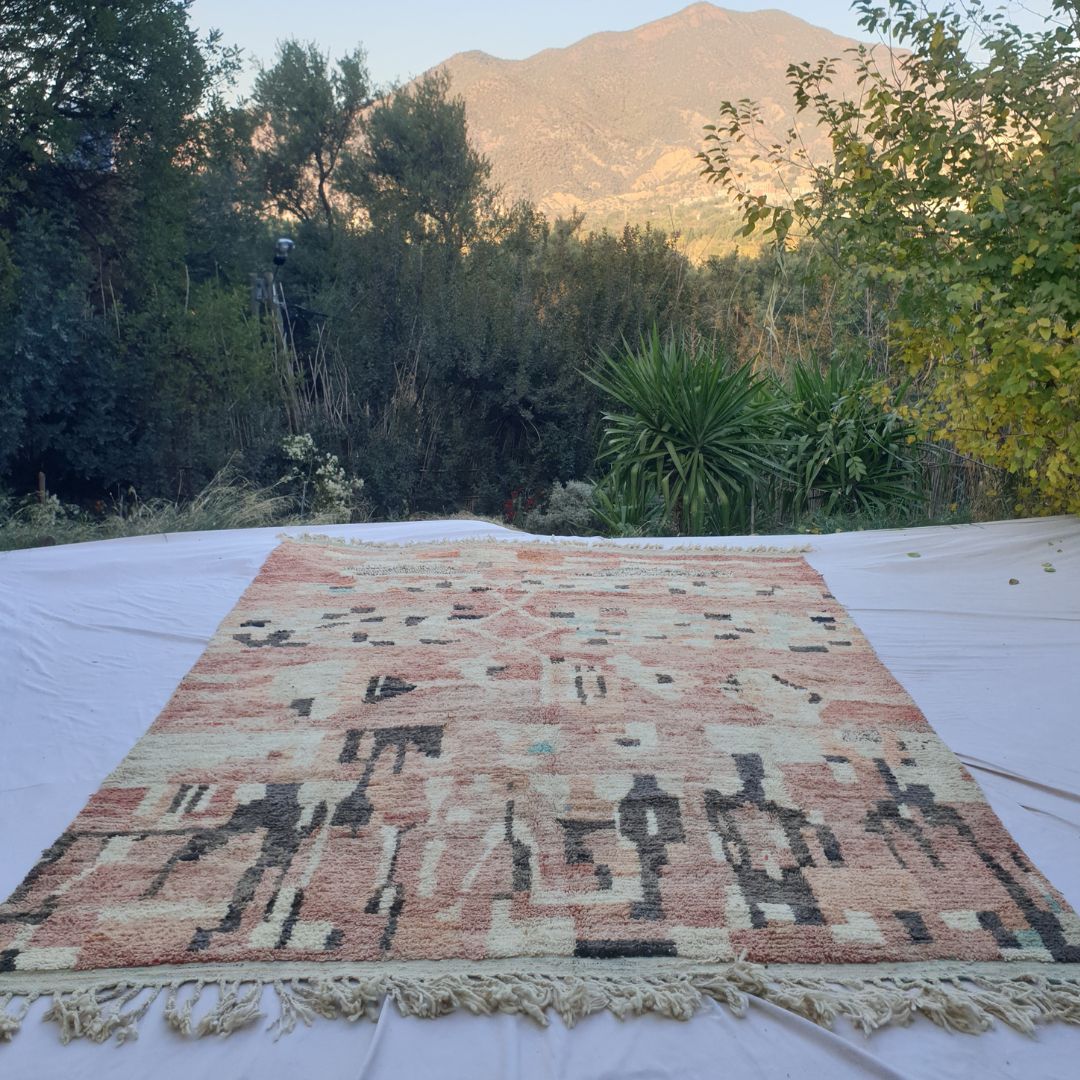 Takla | Red Vintage Oversized Moroccan Rug 10x13 | Authentic Handmade Boujad Berber Living room Rug | 9'91x13'42 Ft | 302x409 cm - OunizZ