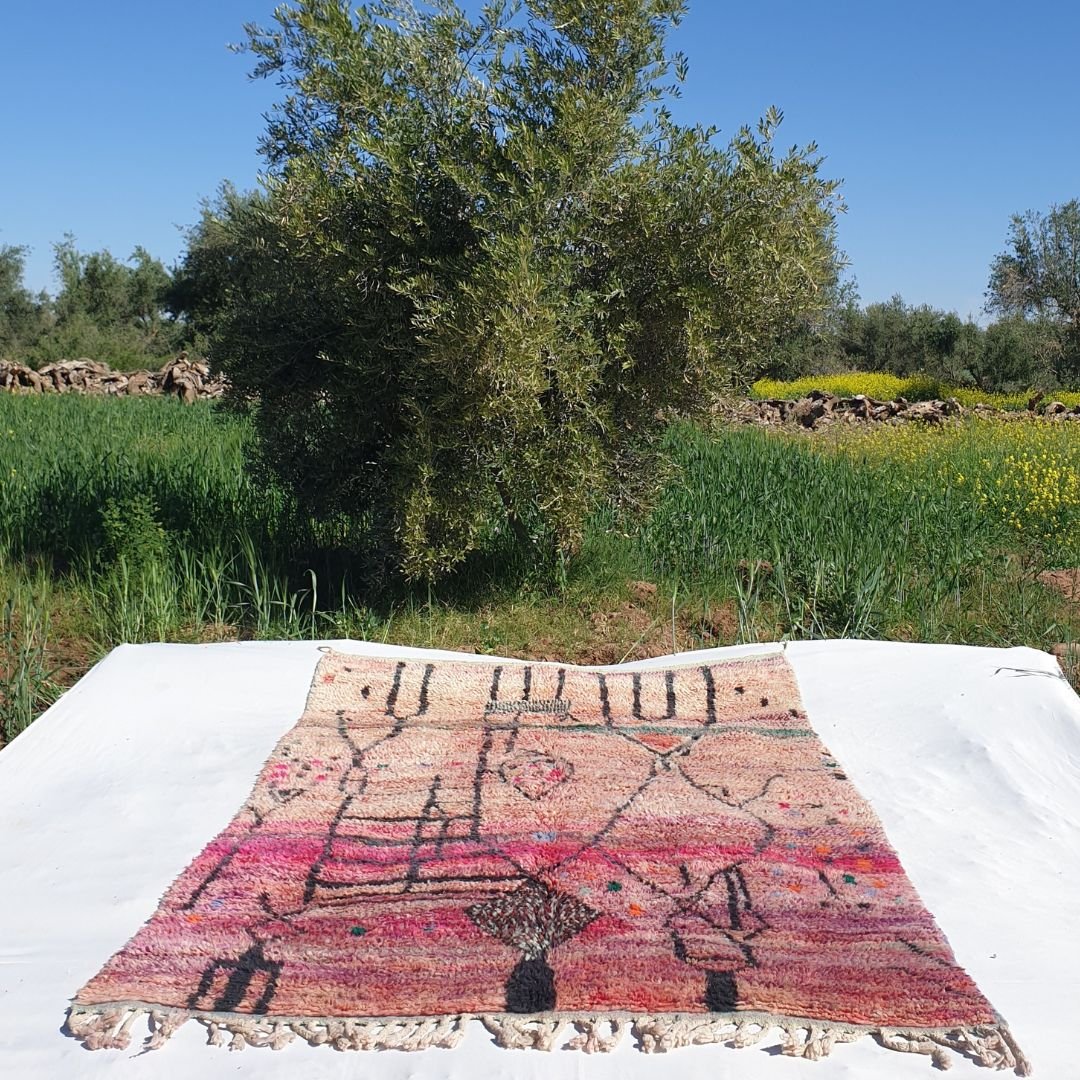 Tayka - MOROCCAN RUG 6x10 BOUJAAD Authentic Berber Rug | Handmade Living room Carpet | 9'97x6'46 Ft | 304x197 cm - OunizZ