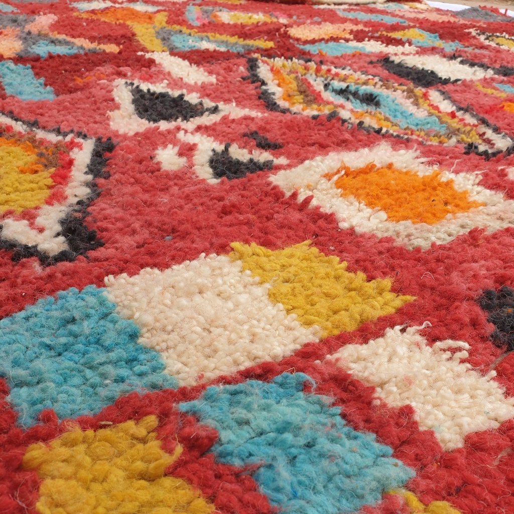 ABRID | 9'5x6'8 Ft | 3x2 m | Moroccan Colorful Rug | 100% wool handmade - OunizZ