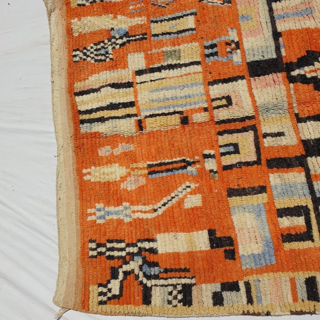 Alita - Moroccan Boujad Berber Rug | Colorful Authentic Handmade Bedroom Rug | 7x4'9 Ft | 2,14x1,50 m - OunizZ