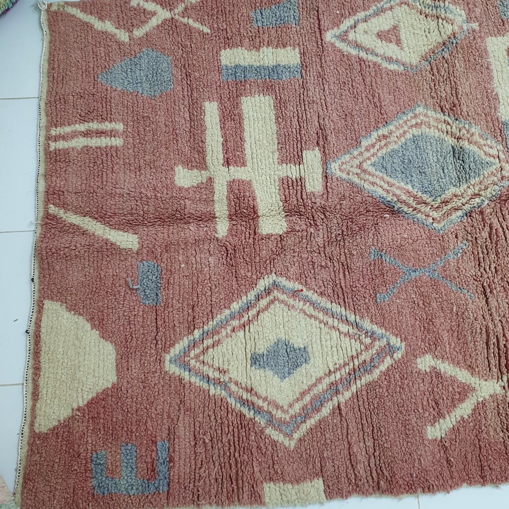 ALOCH | 8'2x4'8 Ft | 2,50x1,45 m | Moroccan Colorful Rug | 100% wool handmade - OunizZ