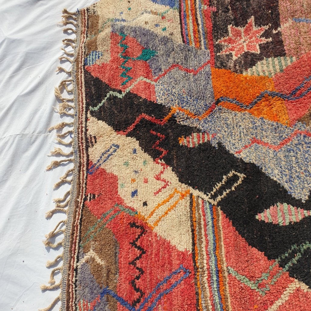 Authentic Boujad Rug Moroccan Colorful Living room carpet | 9'7x6'1 Ft | 297x187 cm | MAIKA | 100% wool handmade - OunizZ