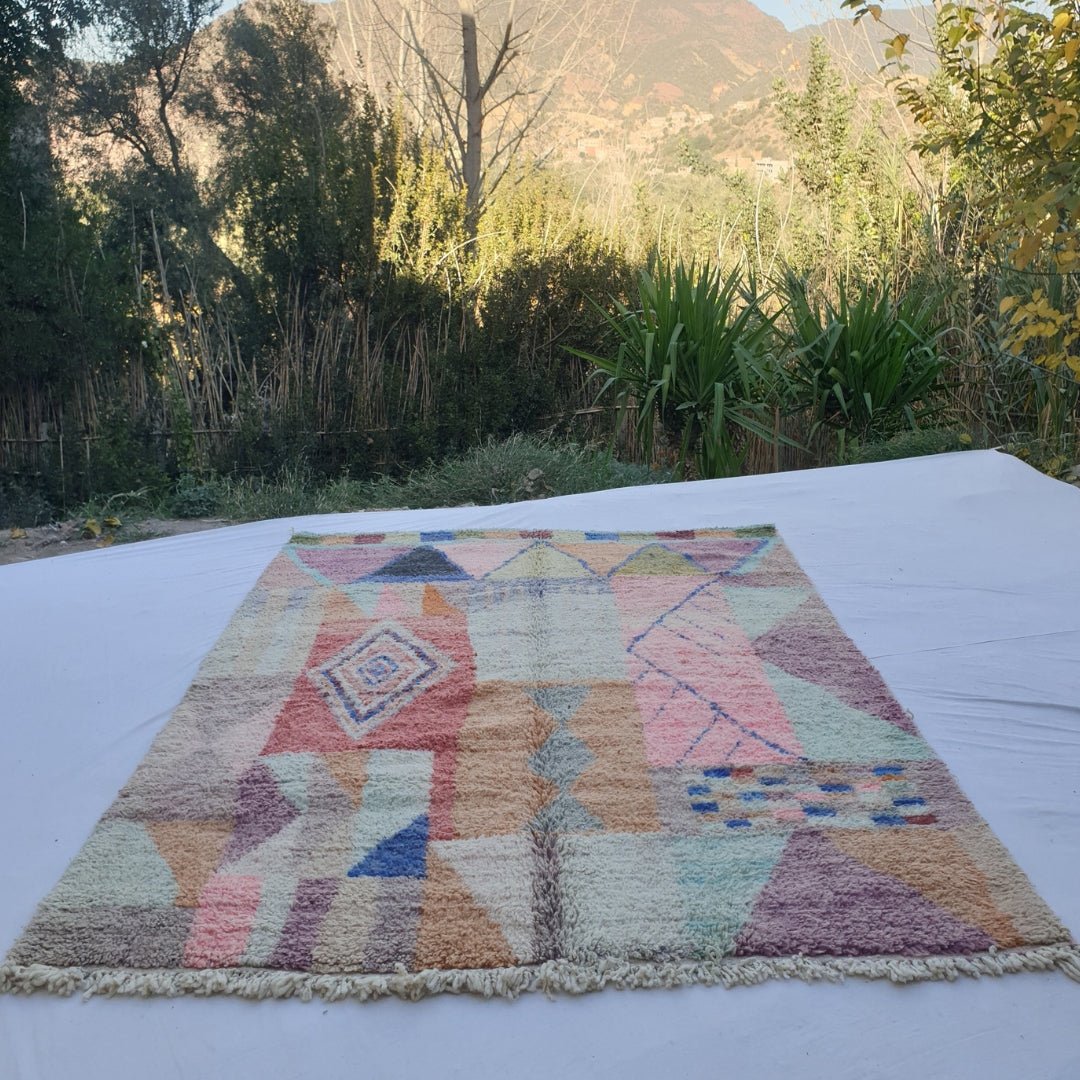 Awina - MOROCCAN RUG BOUJAD | Moroccan Berber Rug | Colorful Rug Moroccan Carpet | Authentic Handmade Berber Bedroom Rugs | 9'72x6'59 Ft | 297x201 cm - OunizZ