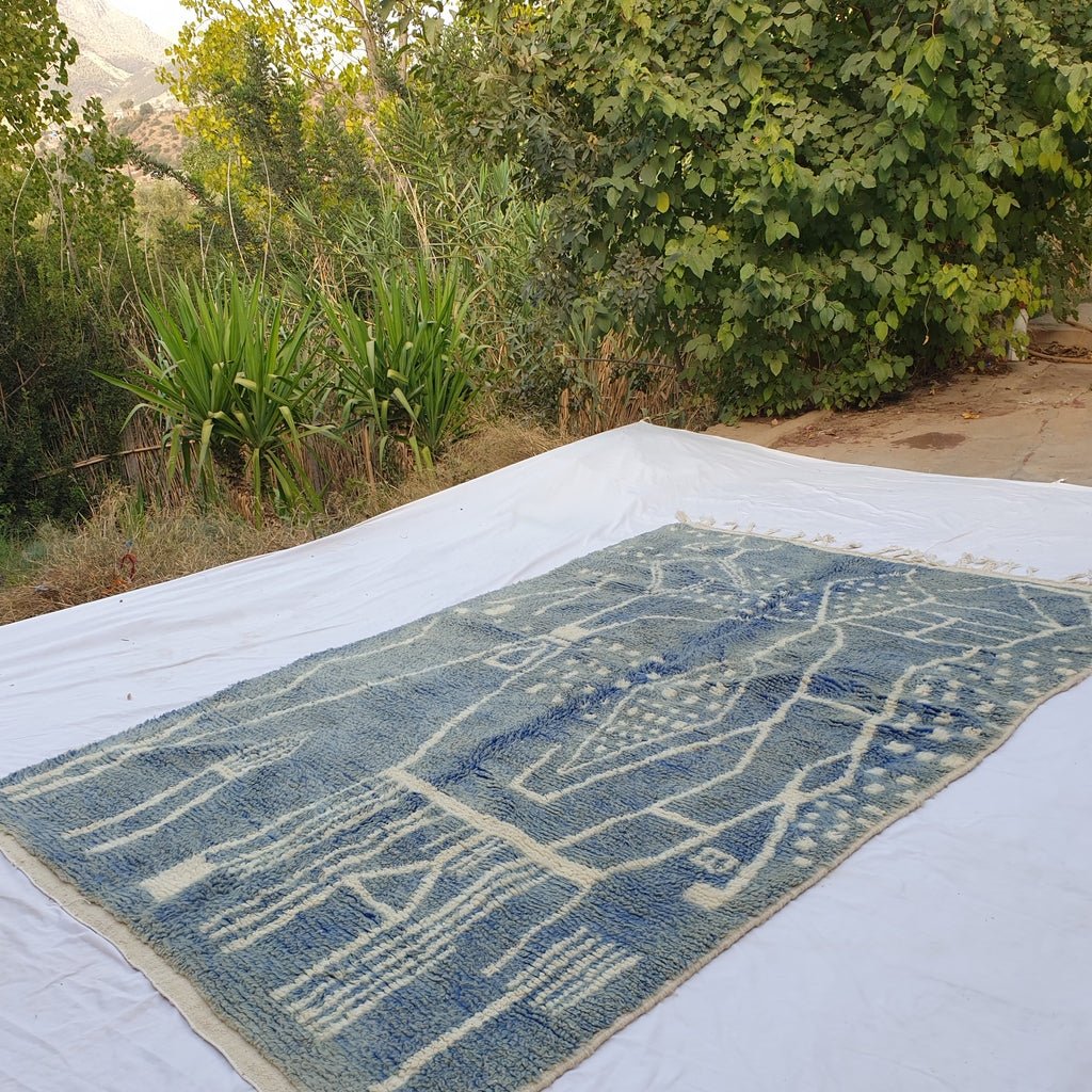 Bachfa | Moroccan Rug Beni Ourain | 9'78x6'23 Ft | 298x190 cm | 100% wool handmade - OunizZ