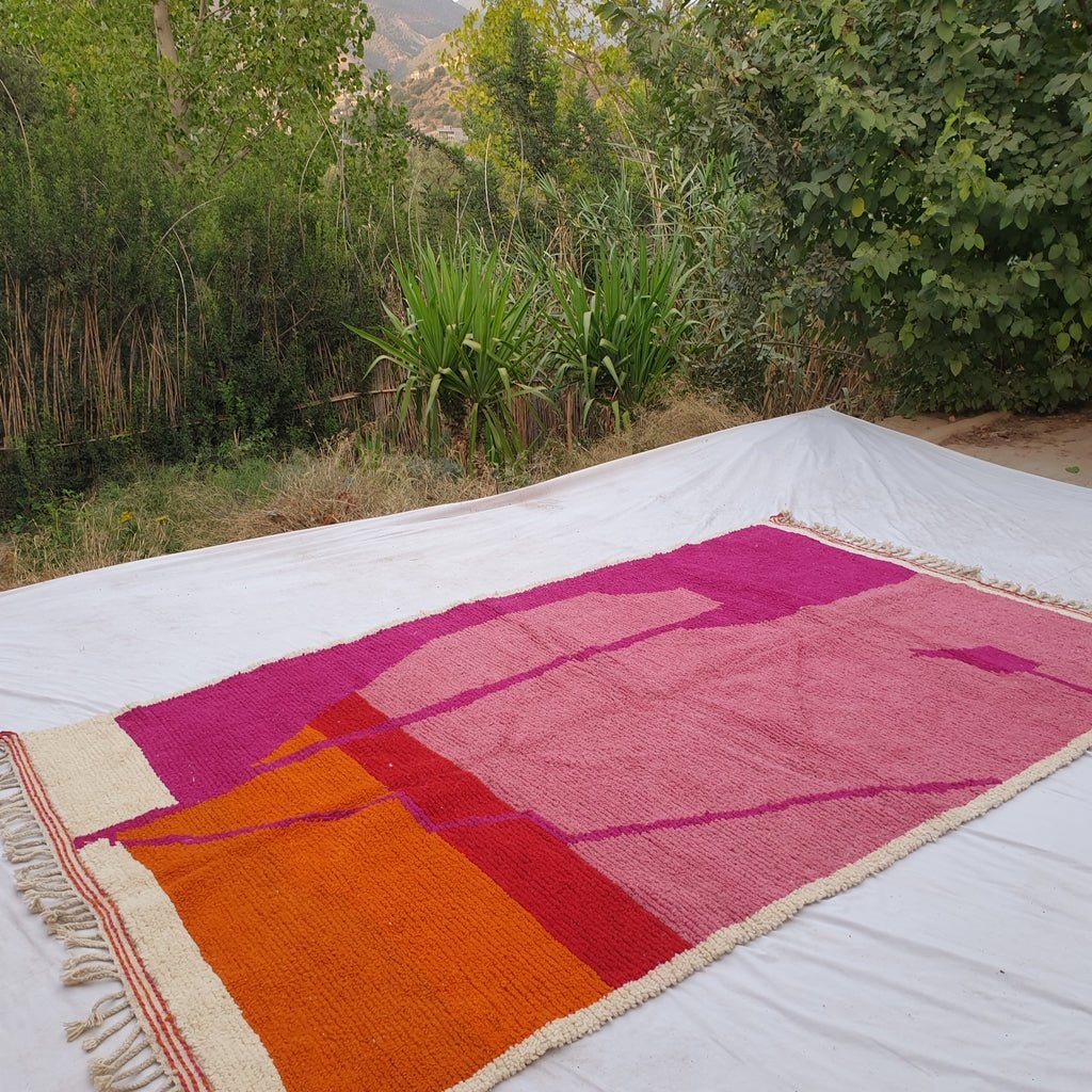 Bachira - MOROCCAN RUG BOUJAAD | Moroccan Berber Rug | Colorful Rug Moroccan Carpet | Authentic Handmade Berber Bedroom Rugs | 10'30x6'43 Ft | 314x196 cm - OunizZ