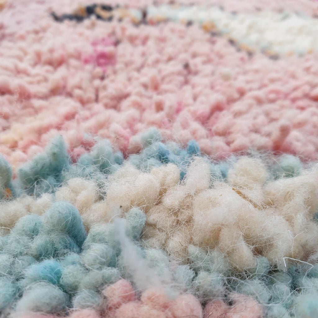 Balha - MOROCCAN BOUJAAD RUG | Berber Colorful Area Rug for living room Handmade Authentic Wool | 10x6'7 Ft | 306x205 cm - OunizZ