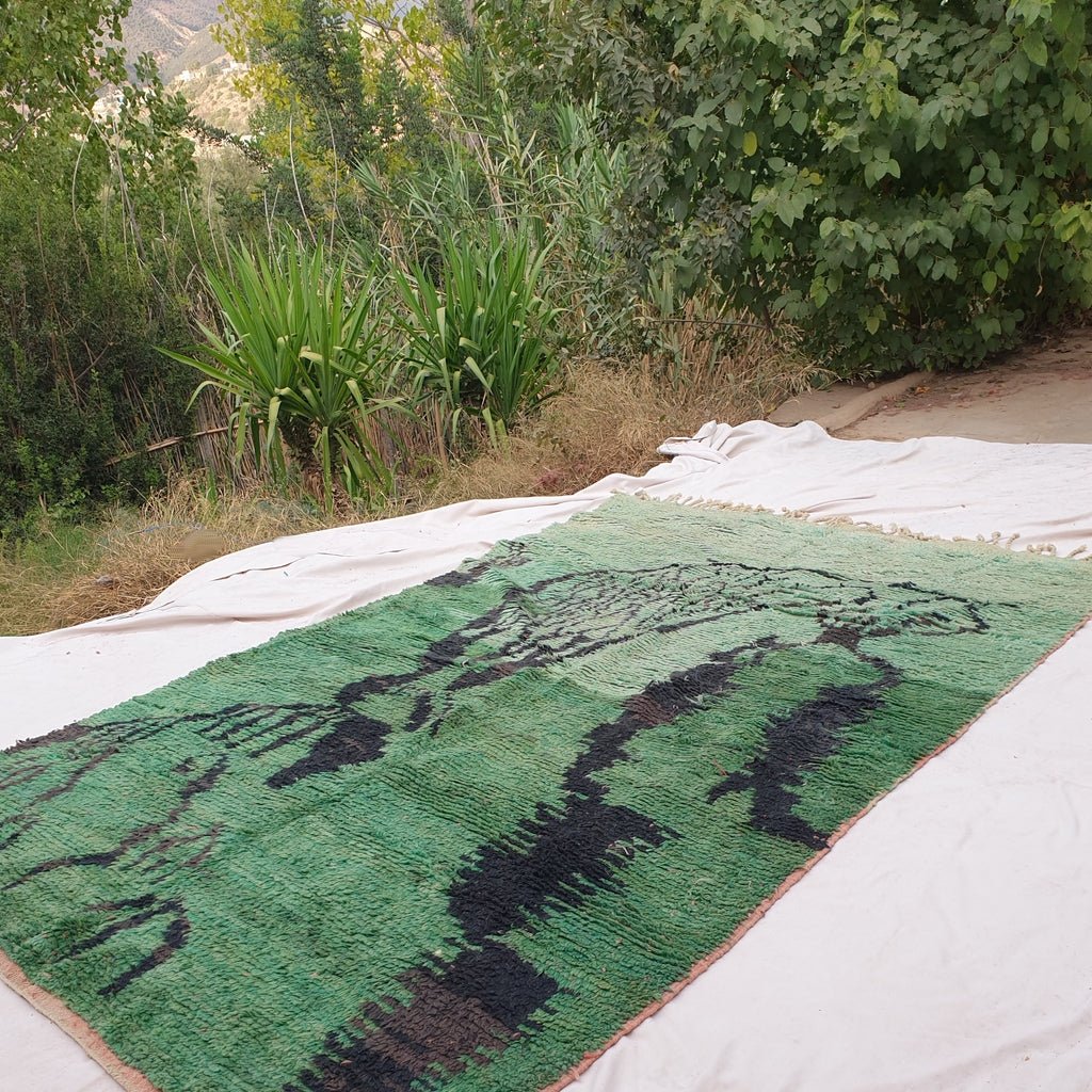 Barara - MOROCCAN RUG BOUJAAD | Moroccan Berber Rug | Colorful Rug Moroccan Carpet | Authentic Handmade Berber Bedroom Rugs | 9'90x6'73 Ft | 302x205 cm - OunizZ