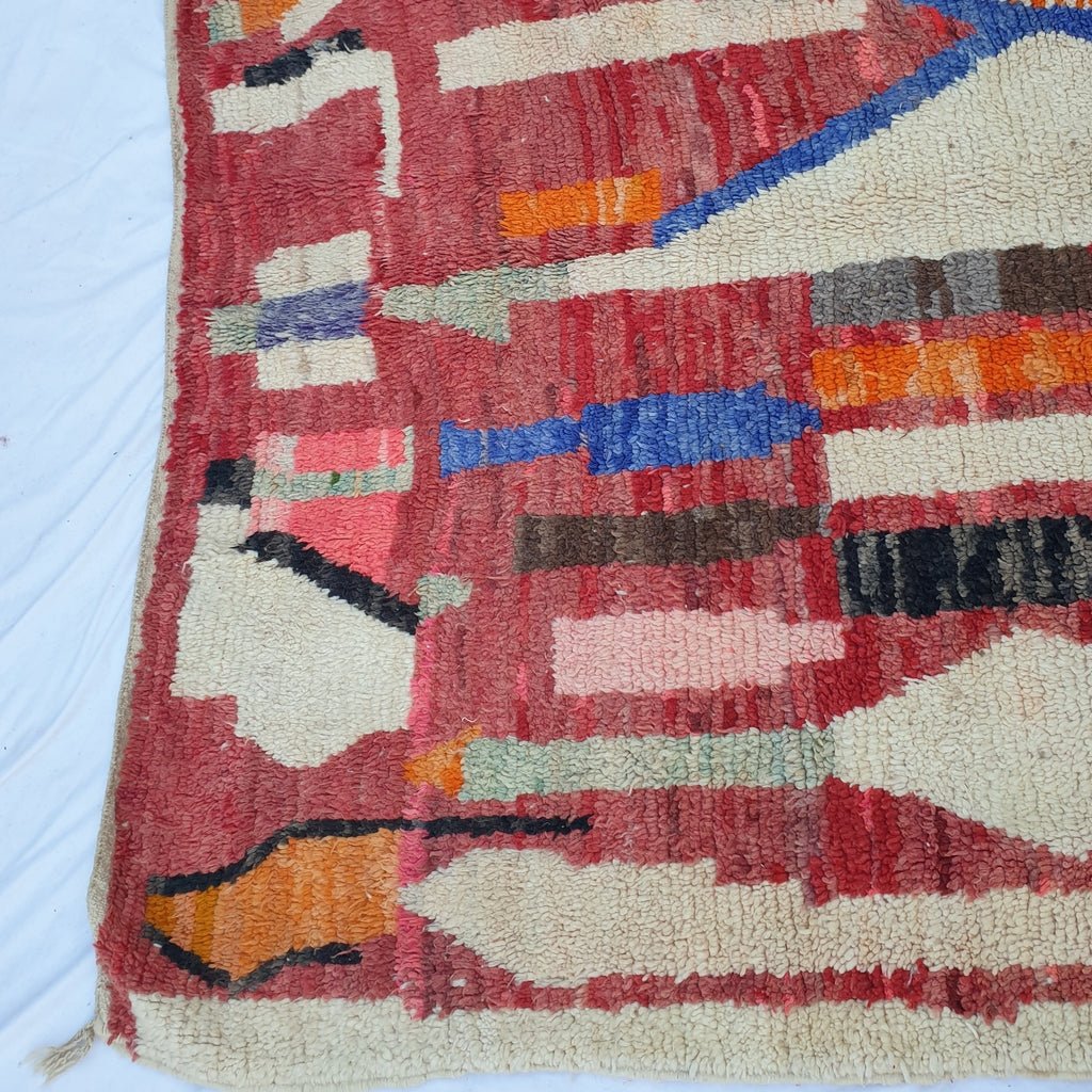 Bikri - MOROCCAN BOUJAAD RUG | Berber Colorful Area Rug for living room Handmade Authentic Wool | 9'3x6'4 Ft | 282x195 cm - OunizZ