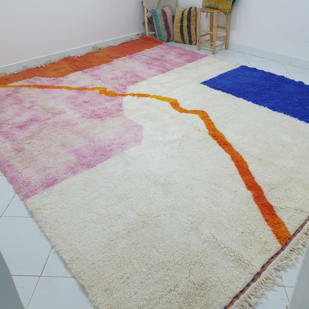 BITOUIBA (Ultra Fluffy Beni rug) | 12'8x10 Ft | 3,90x3,06 m | Moroccan Beni Ourain Rug | 100% wool handmade - OunizZ