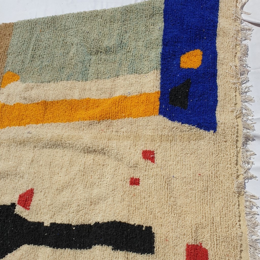CARA | 9'5x6 Ft | 3x2 m | Moroccan Colorful Rug | 100% wool handmade - OunizZ