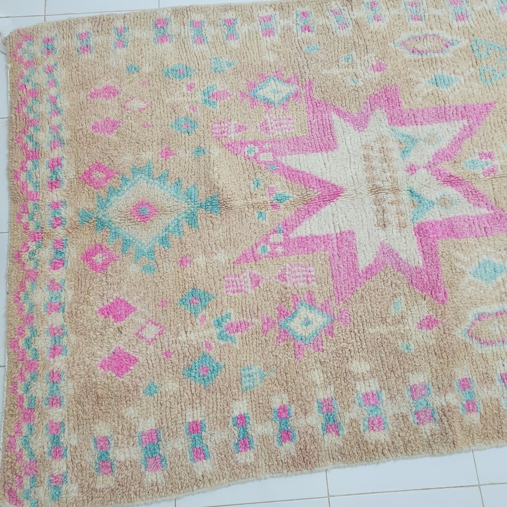 CECIN | 8x5 Ft | 2,43x1,55 m | Moroccan Colorful Rug | 100% wool handmade - OunizZ