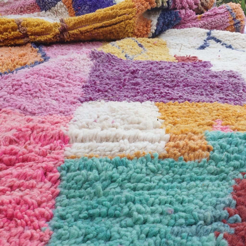 CHAMSSI | 10'2x6'4 Ft | 310x194 cm | Moroccan Colorful Rug | 100% wool handmade - OunizZ
