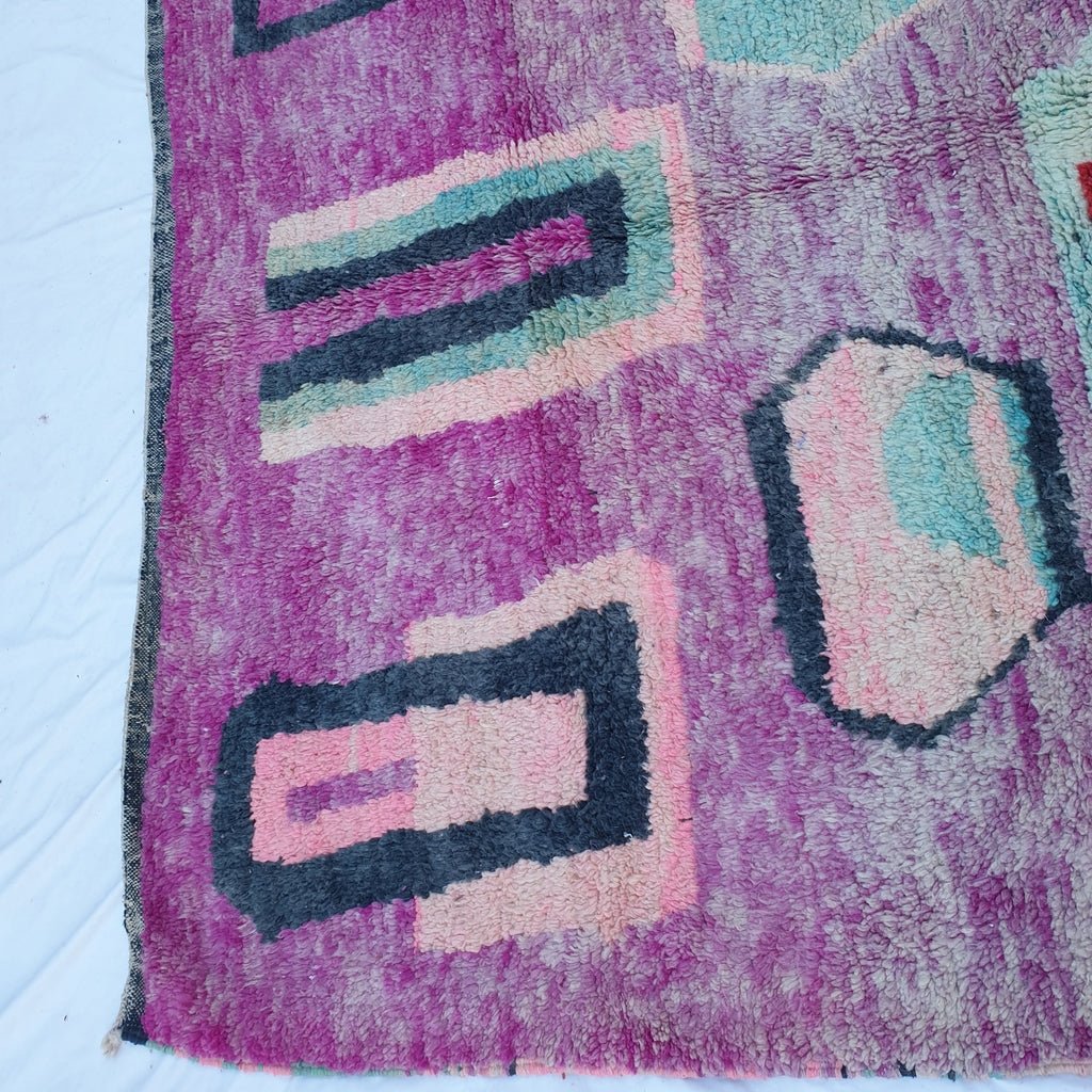 Chbila - MOROCCAN BOUJAAD RUG | Berber Colorful Area Rug for living room Handmade Authentic Wool | 9'5x6'8 Ft | 289x208 cm - OunizZ