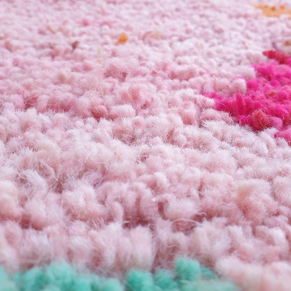 Customized FATHE | 8x6 Ft | Moroccan Colorful Rug | 100% wool handmade - OunizZ