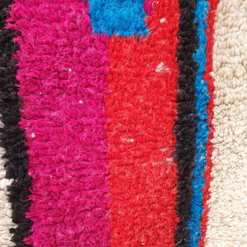 Customized ILF | 8x10 Ft | Moroccan White Rug | 100% wool handmade - OunizZ