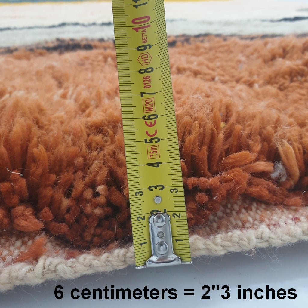 Customized KIMMA (Super Soft Super Thick) | 9'8x6'9 Ft | 3x2 m | Moroccan Beni Mrirt Rug | 100% wool handmade - OunizZ