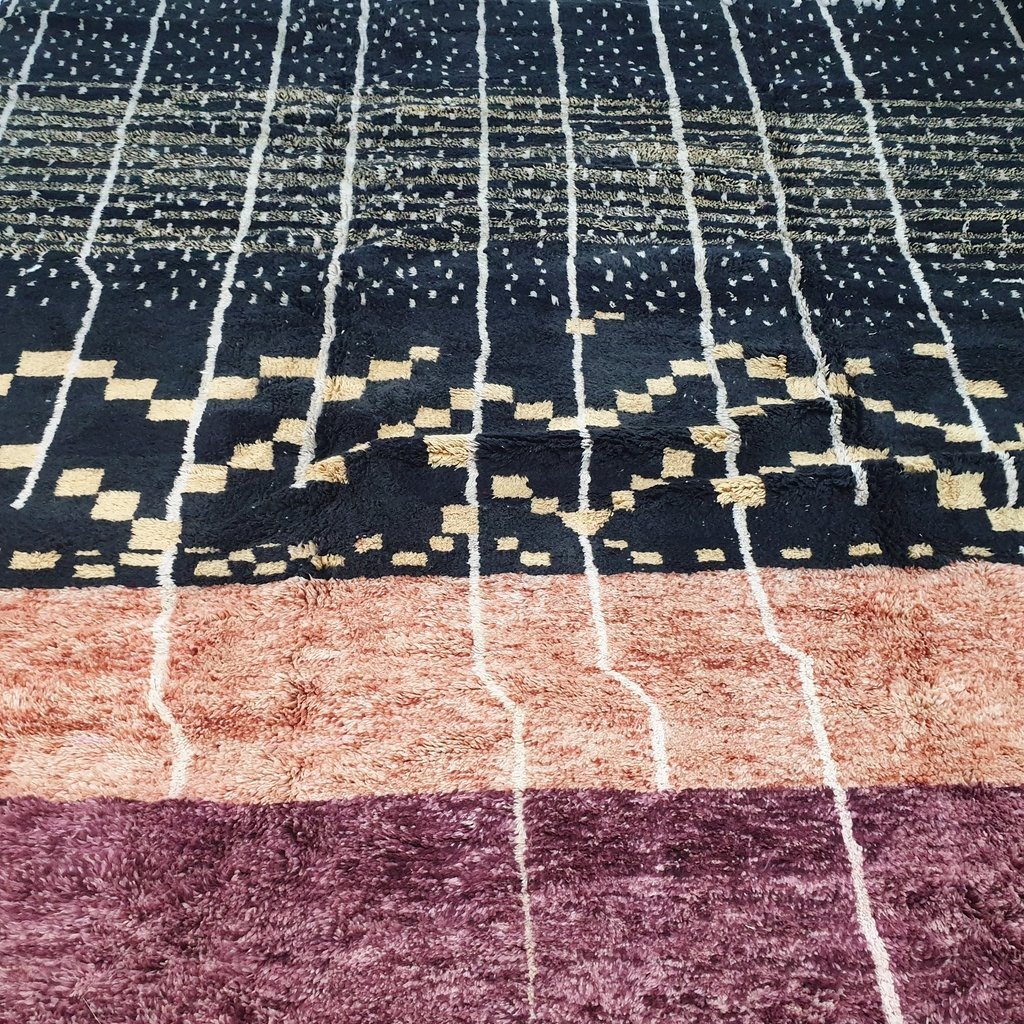 Customized MORENO | 12'6x11 Ft | Moroccan Beni Mrirt Rug | 100% wool handmade - OunizZ