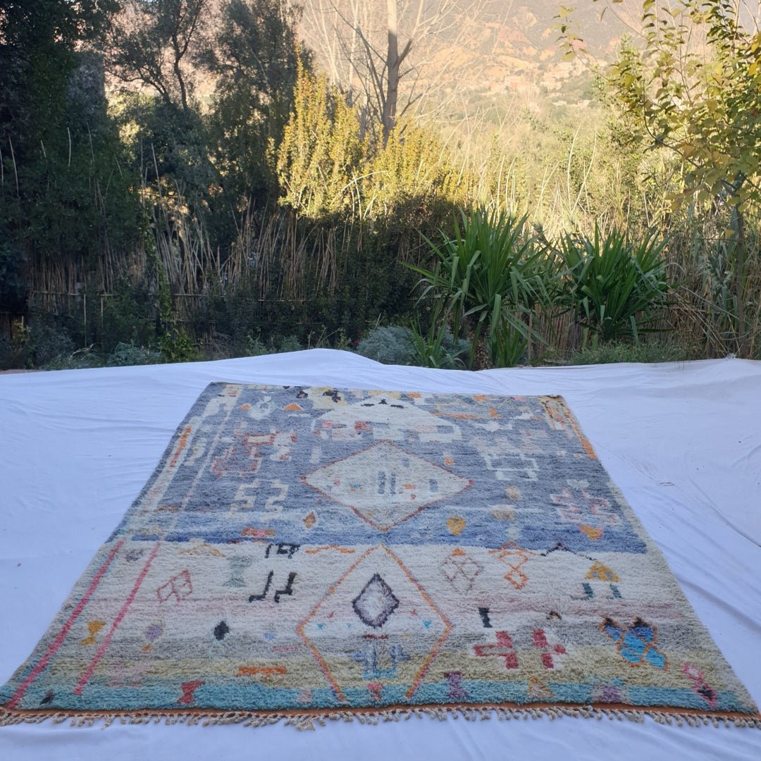 Dafna | MOROCCAN RUG BOUJAD | Moroccan Berber Rug | Colorful Rug Moroccan Carpet | Authentic Handmade Berber Living room Rugs | 11'48x8'13 Ft | 350x248 cm - OunizZ