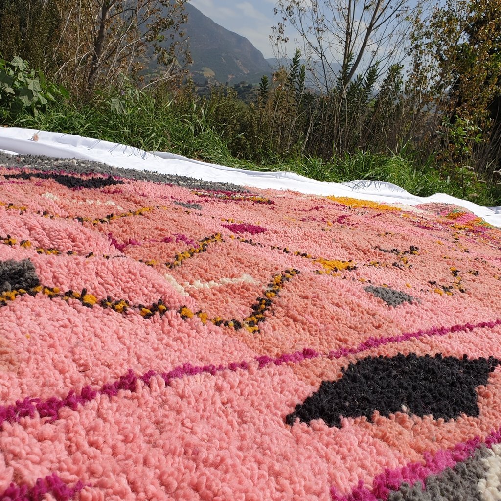 DMER | 9'5x6 Ft | 3x2 m | Moroccan Colorful Rug | 100% wool handmade - OunizZ