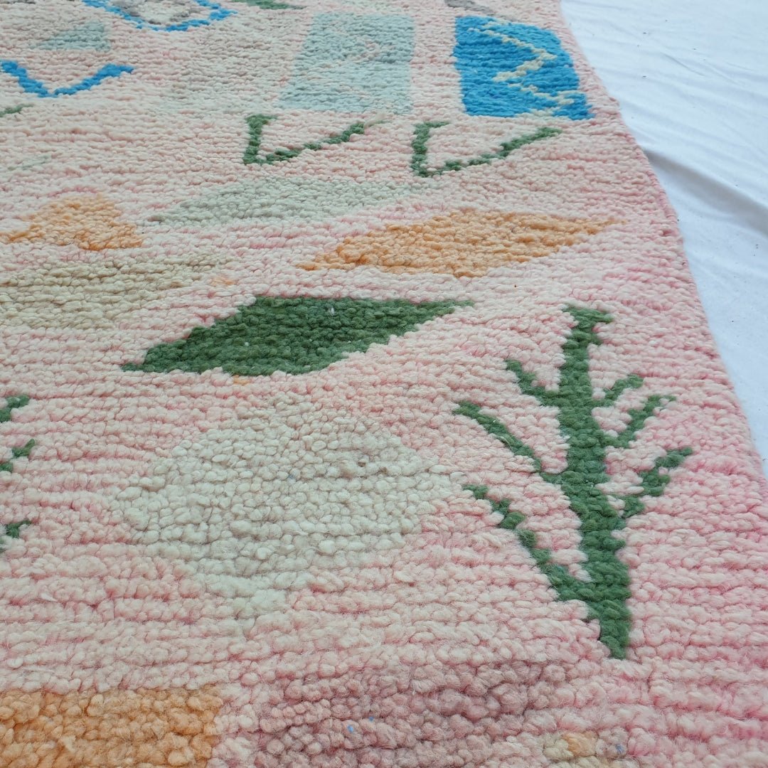 Fantal - Moroccan Rug Boujaad | Colorful Authentic Berber Handmade Bedroom Rug | 8'60x5'22 Ft | 2,62x1,59 m - OunizZ