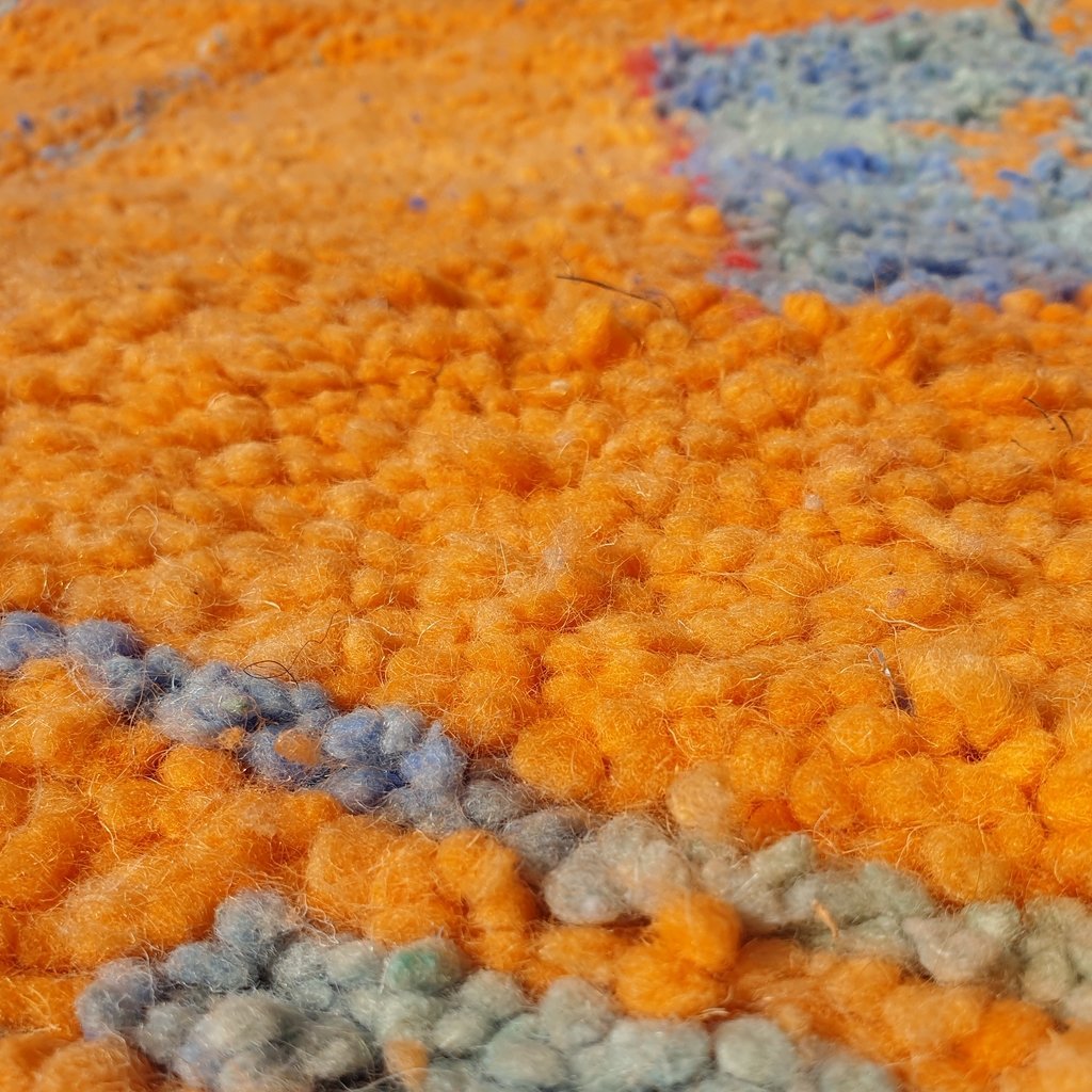 FARTY | 9'7x5'9 Ft | 296x180 cm | Moroccan Vintage style Rug | 100% wool handmade - OunizZ