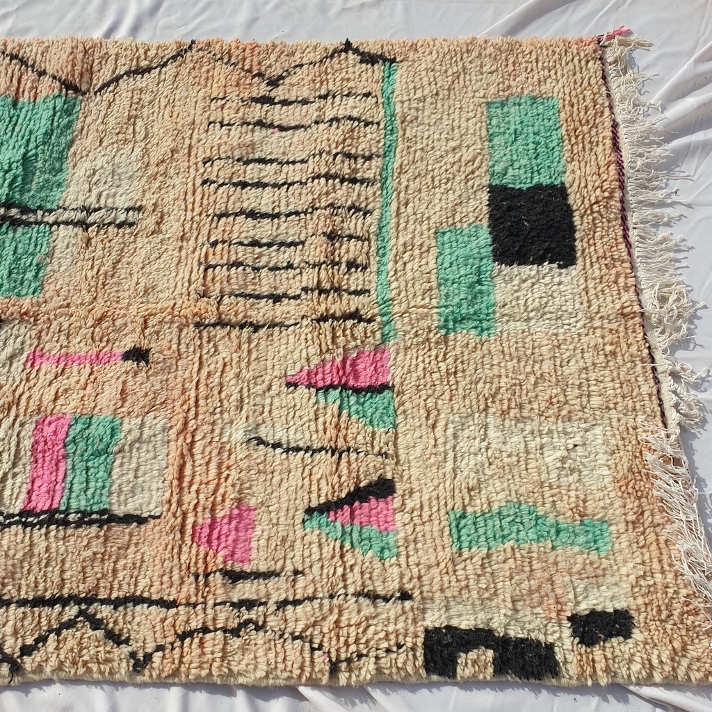 GHAFLA | 7'7x4'7 Ft | 2,30x1,45 m | Moroccan Colorful Rug | 100% wool handmade - OunizZ