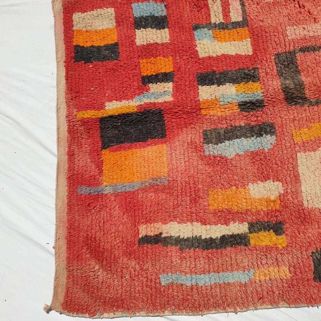 Hamria - Moroccan Boujad Berber Rug | Colorful Authentic Handmade Bedroom Rug | 8'5x5 Ft | 2,60x1,52 m - OunizZ