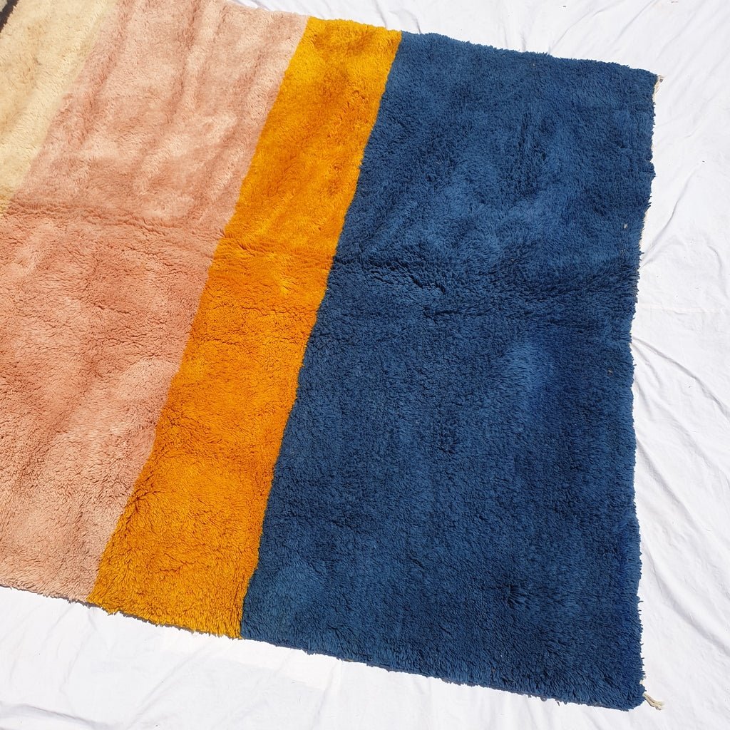 Handcrafted BENI MOROCCAN RUG | Dye Wool Authentic & Soft Rug | Berber Moroccan Rug | Moroccan Woolen Carpet Kimma | 10'4x7'3 Ft | 3,17x2,24 m - OunizZ