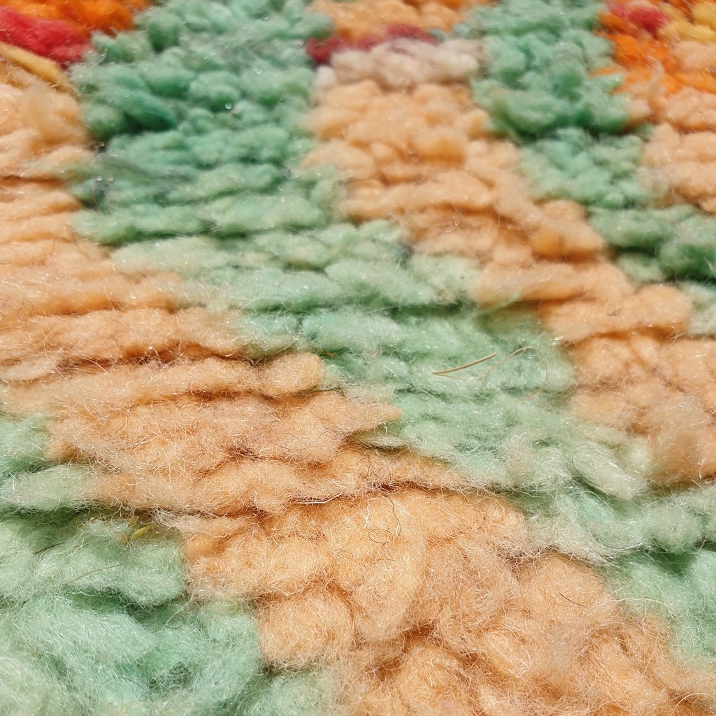 IDERRA | 6'5x5 Ft | 200x160 cm | Moroccan Colorful Rug | 100% wool handmade - OunizZ