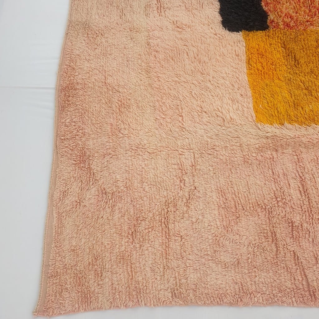 Idouh - BENI OUARAIN Moroccan Pink & Orange Rug Soft & Thick for Living Room | Moroccan High Pile Area Rug Berber Authentic Wool | 11'2x8'6 Ft | 342x263 cm - OunizZ