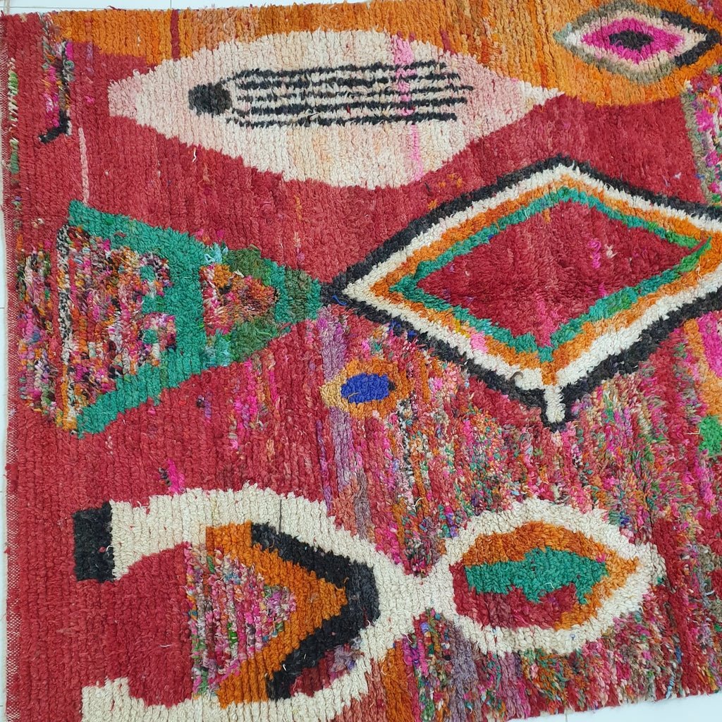 KHATWA | 8'7x5'7 Ft | 2,66x1,73 m | Moroccan Colorful Rug | 100% wool handmade - OunizZ