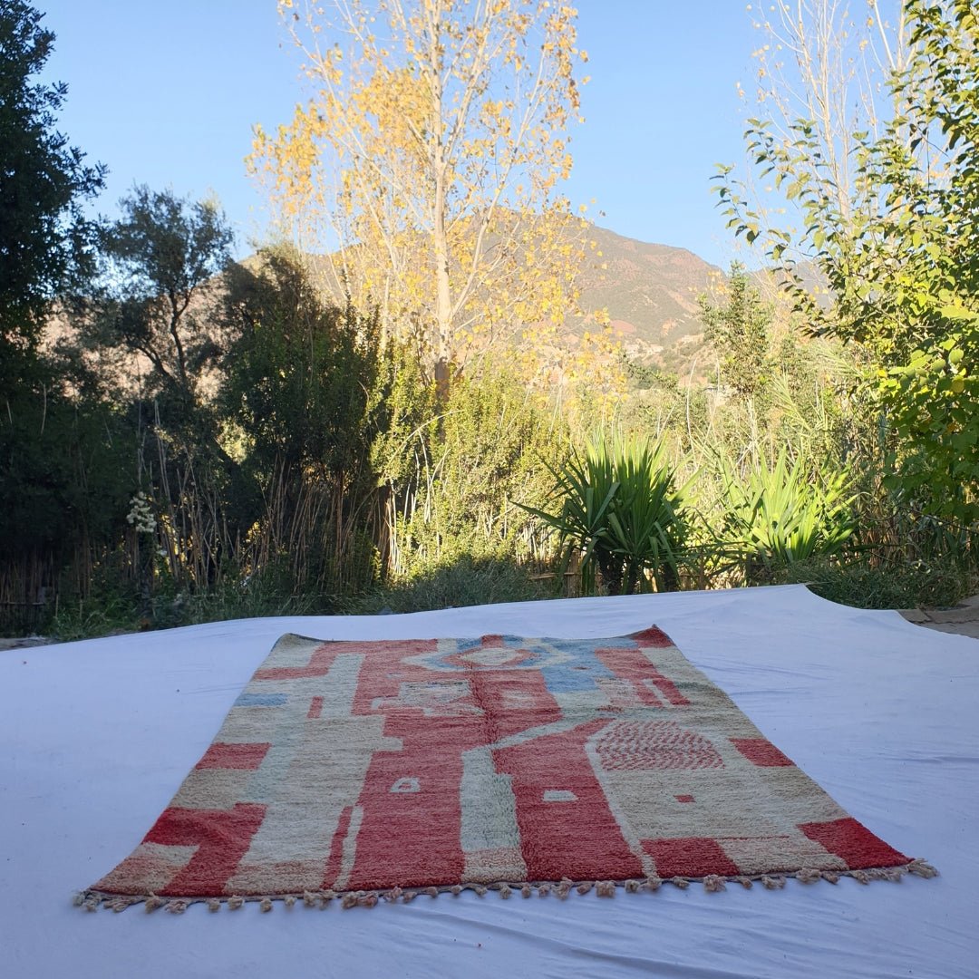 Klasya - Moroccan Rug Boujaad | Colorful Authentic Berber Handmade Bedroom Rug | 8'53x5'87 Ft | 2,60x1,79 m - OunizZ