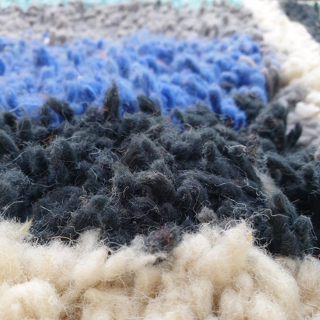 Ktira - MOROCCAN BOUJAAD RUG | Berber Colorful Area Rug for living room Handmade Authentic Wool | 9'8x6'9 Ft | 298x209 cm - OunizZ