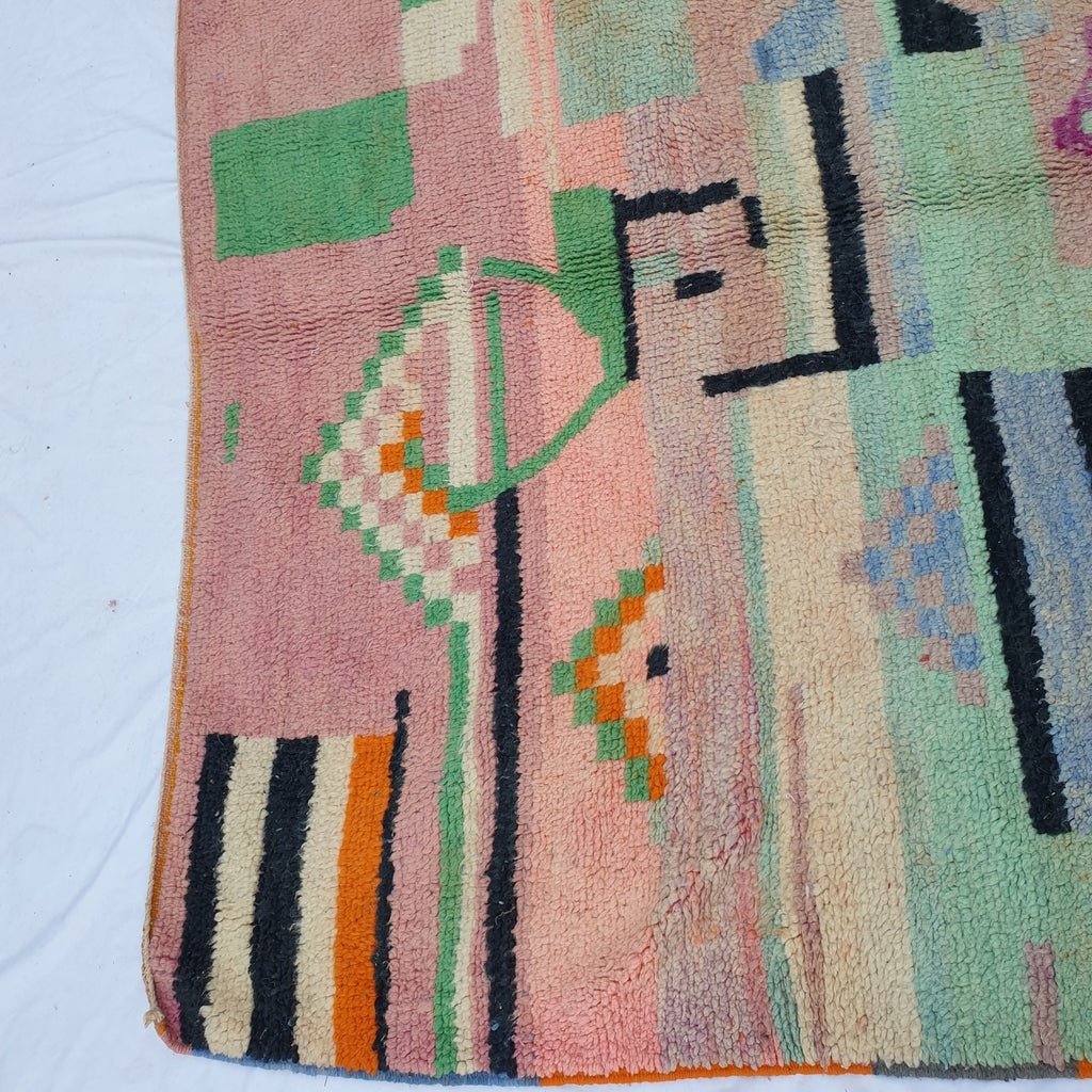 Lahna - MOROCCAN BOUJAAD RUG | Berber Colorful Area Rug for living room Handmade Authentic Wool | 9'6x6'7 Ft | 292x205 cm - OunizZ